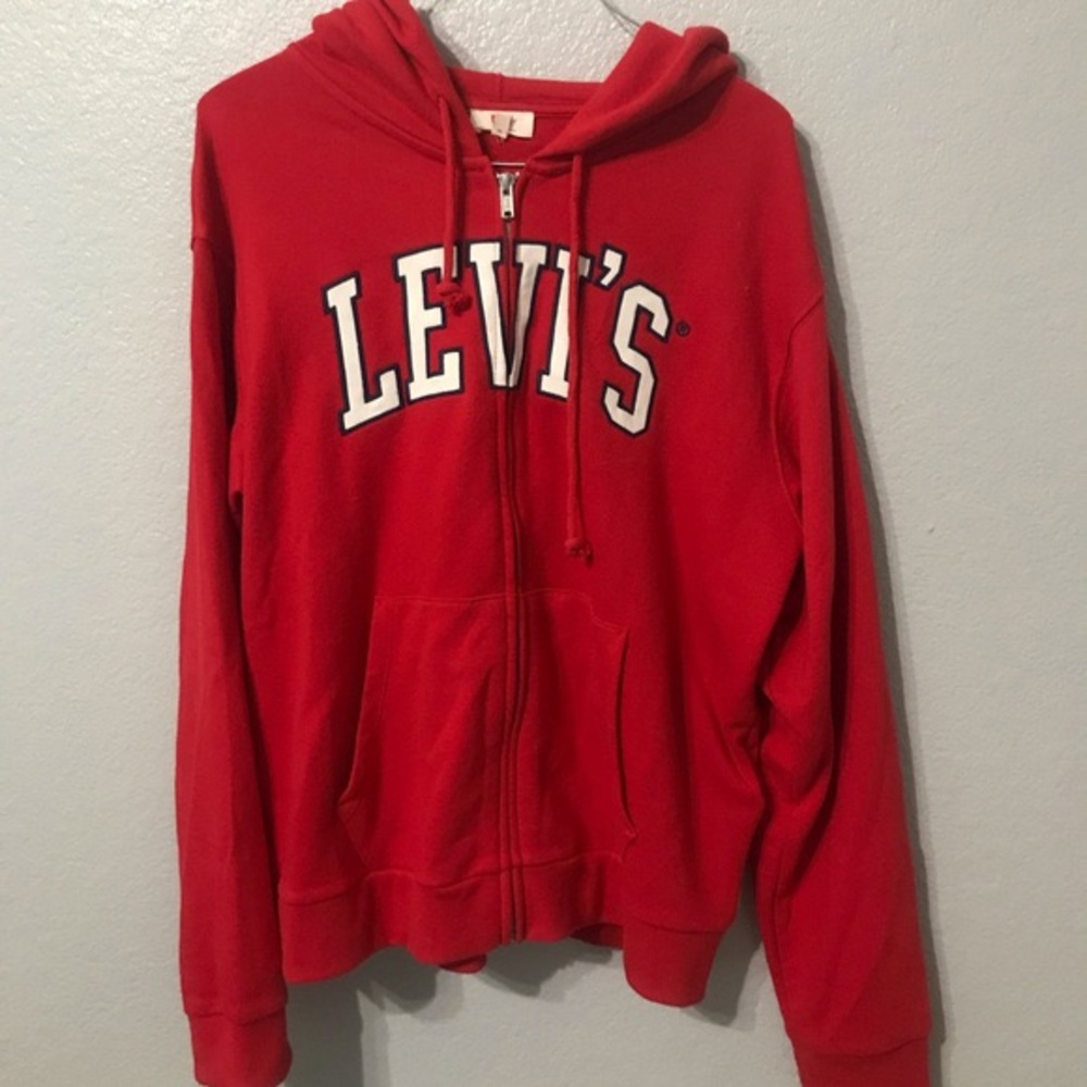 Red Zip up Levis